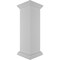 Ekena Millwork 12"W x 40"H Plain Newel Post with Panel, Peaked Capital & Base Trim (Installation kit included) NWL12X40PLP0B0 - alternate 2